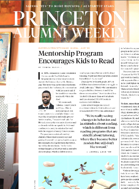 Princeton Alumni Weekly - Mentorship Program Encourages Kids to Read